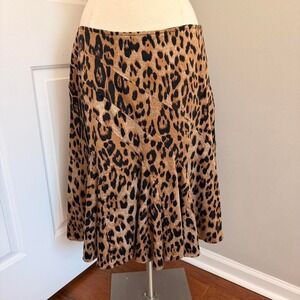 CHEETAH‎ PRINT SUNNY TAYLOR MIDI SKIRT